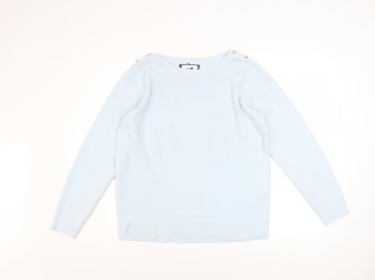 Womens UK Size 14 Maine New England Blue Pullover Jumper