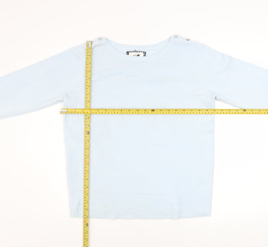Womens UK Size 14 Maine New England Blue Pullover Jumper