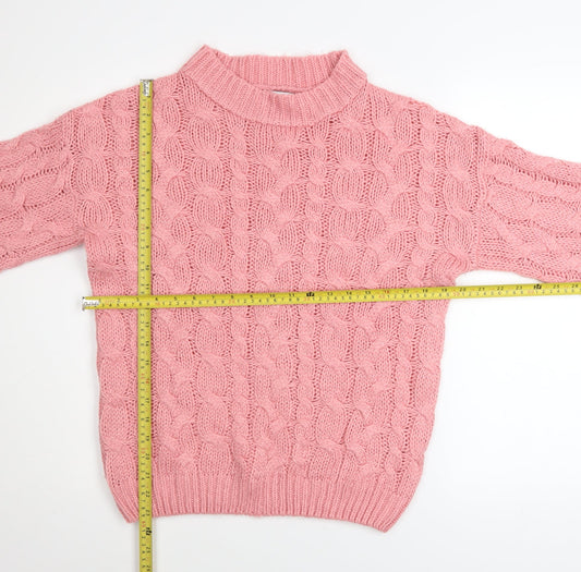 Womens UK Size 10 In the Style Pink Pullover Jumper