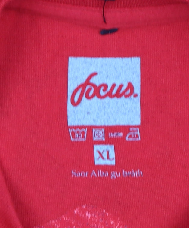 Mens UK Size XL Focus Red T-Shirt