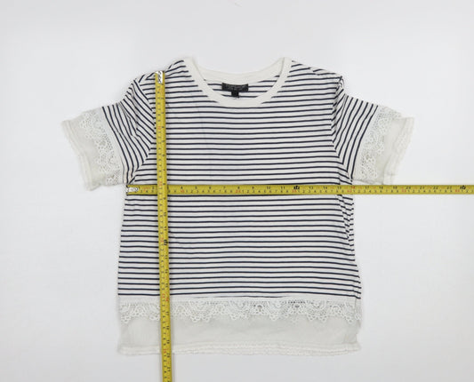 Womens UK Size 6 Topshop Blue Basic T-Shirt