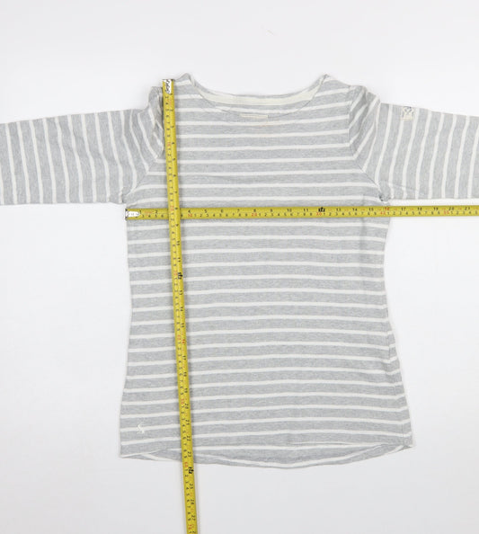 Womens UK Size 6 Joules Grey Basic T-Shirt