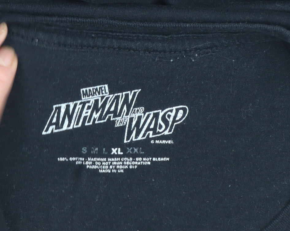 Mens UK Size XL Marvel Black T-Shirt