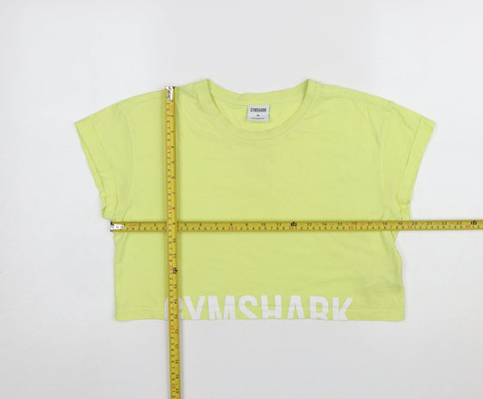 Womens UK Size M Gymshark Yellow Gym & Training Yoga Running & Jogging T-Shirt