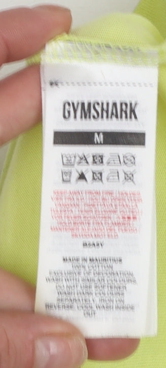 Womens UK Size M Gymshark Yellow Gym & Training Yoga Running & Jogging T-Shirt