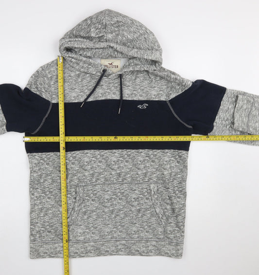 Mens UK Size L Hollister Grey Pullover Hoodie