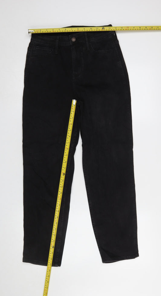 Womens UK Size 5R Hollister Regular Fit Mom Black Jeans