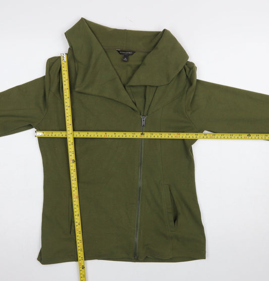Womens UK Size M Banana Republic Green Full Zip Sweatshirt