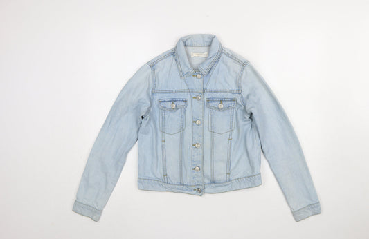 Womens UK Size XS Mango Blue Basic Jacket