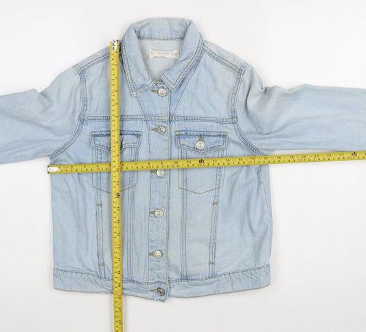 Womens UK Size XS Mango Blue Basic Jacket