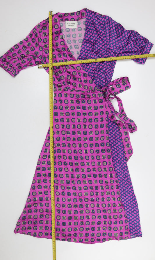 Womens UK Size S Cecilie Copenhagen Wrap Dress