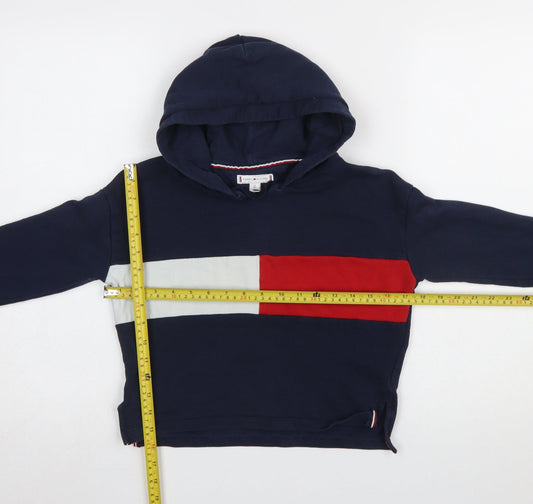 Boys UK Size 10 Years Tommy Hilfiger Blue Pullover Hoodie
