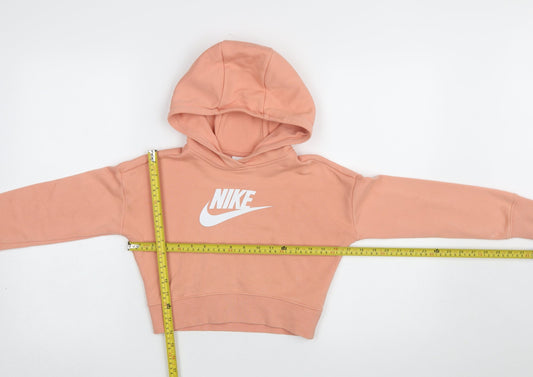 Girls UK Size S Nike Pink Pullover Hoodie