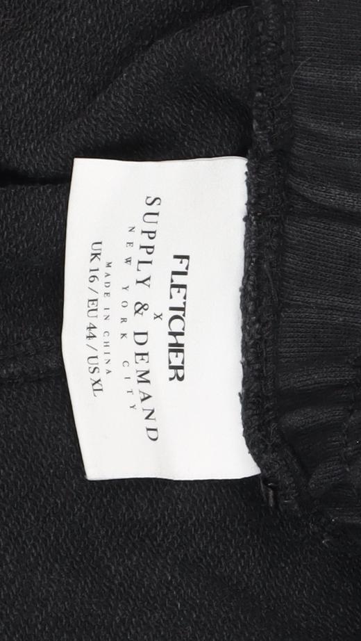Mens UK Size XL Fletcher x Supply & Demand Regular Fit Track Pants Black Trouser
