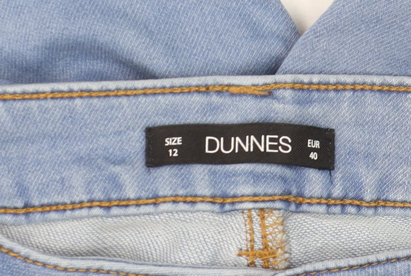 Womens UK Size 12 Dunnes Regular Fit Straight Blue Jeans