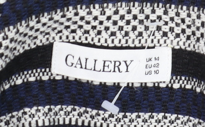 Womens UK Size 14 Gallery Blue Overcoat