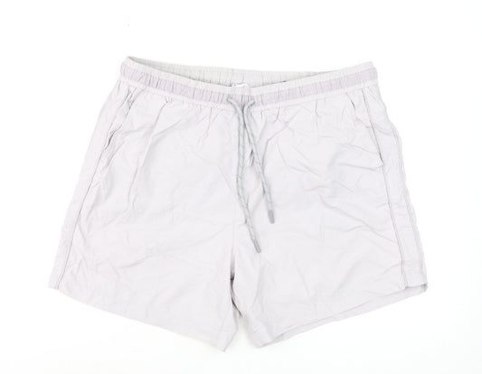 Additional front view of River Island Men’s Beige Swim Shorts L Elastic Waist Quick Dry