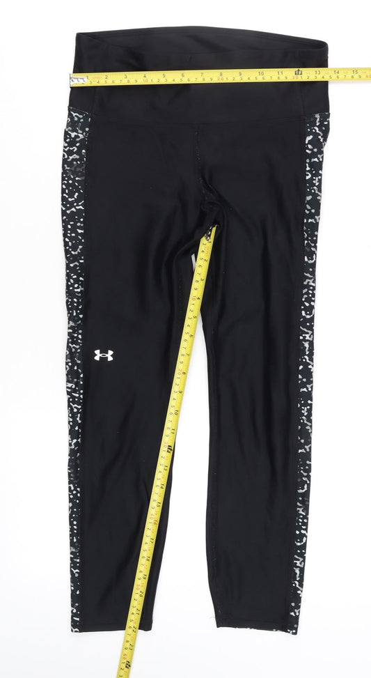 Womens UK Size M Under armour Slim Fit Compression Black Leggings