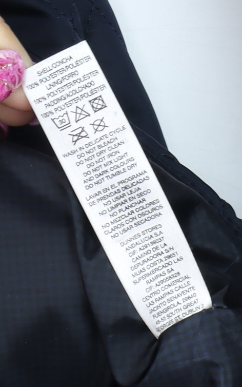 Mens UK Size M Dunnes Stores Blue Quilted Coat