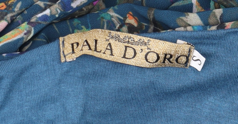 Womens UK Size S Pala D’Oro Blue Tunic Blouse