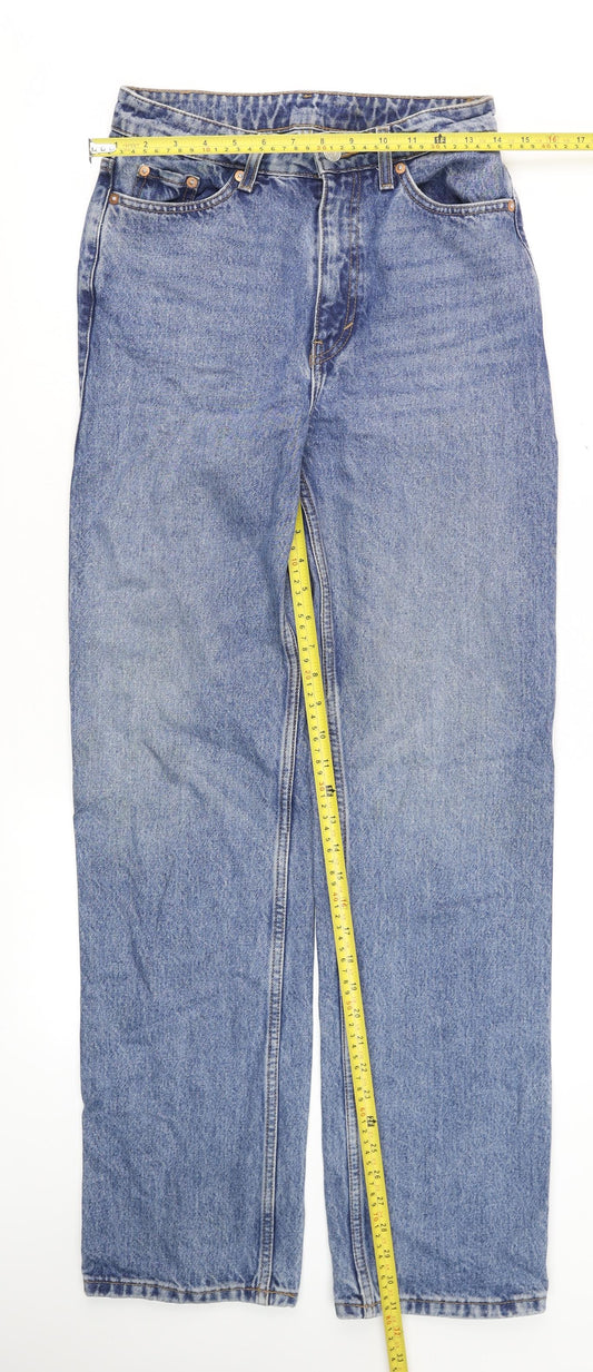 Weekday Men's Blue 26/32 Straight High Rise Denim Jeans