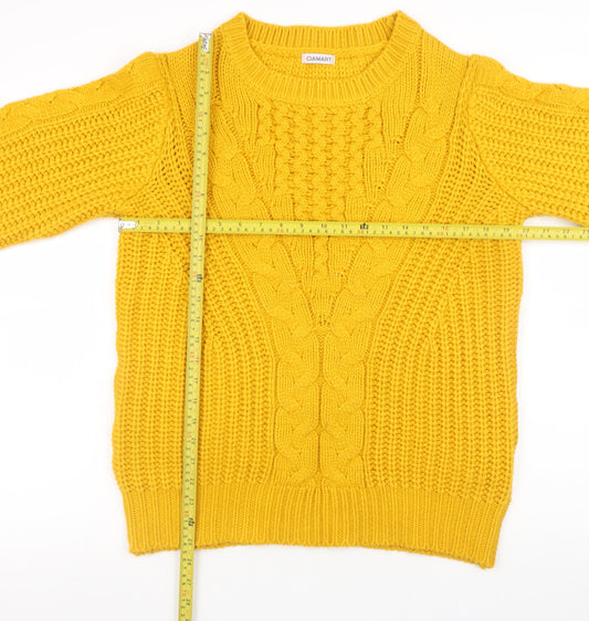 Womens UK Size M Damart Yellow Pullover Jumper