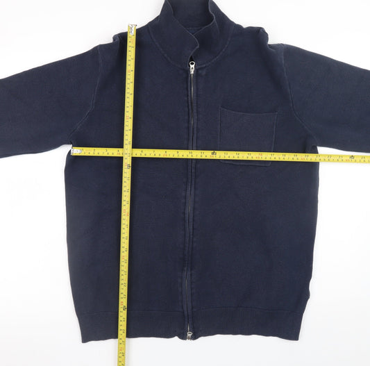 Mens UK Size XL INDICODE Blue Full Zip Jumper