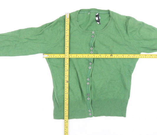 Womens UK Size 10 EAST Green Cardigan Jumper