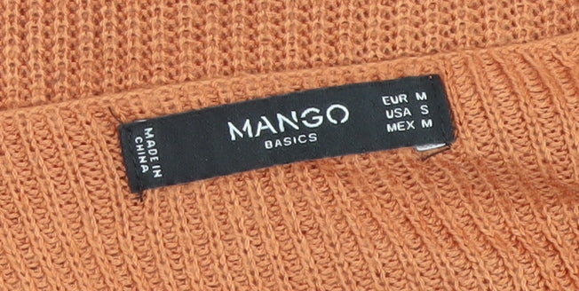 Womens UK Size 12 Mango Orange Pullover Jumper