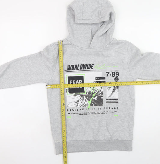Boys UK Size 10-11 Years Dunnes Stores Grey Pullover Hoodie