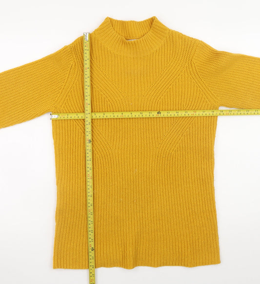 Womens UK Size 10/12 Damart Yellow Pullover Jumper