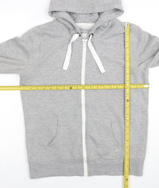Womens UK Size 12 Vintage Edition Grey Full Zip Hoodie