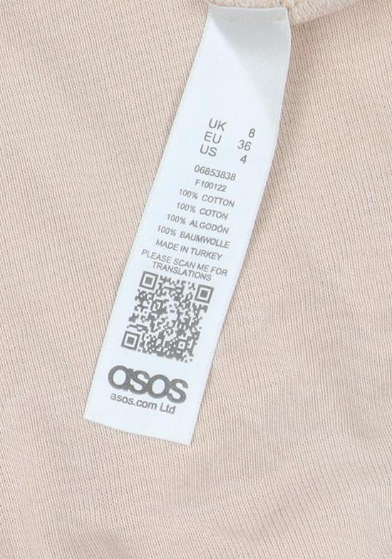 Womens UK Size 8 ASOS Beige Pullover Sweatshirt