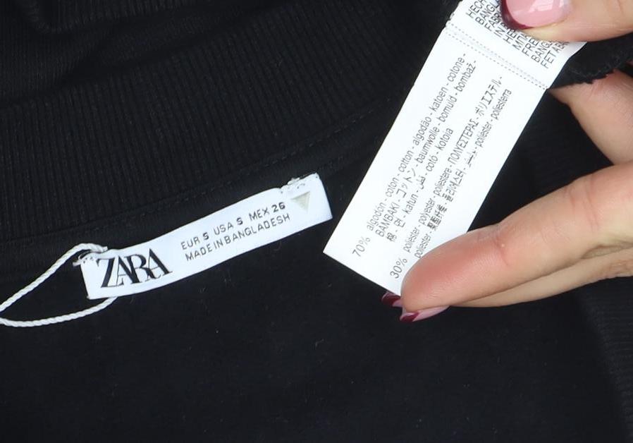 Mens UK Size S Zara Black Vest Sweatshirt