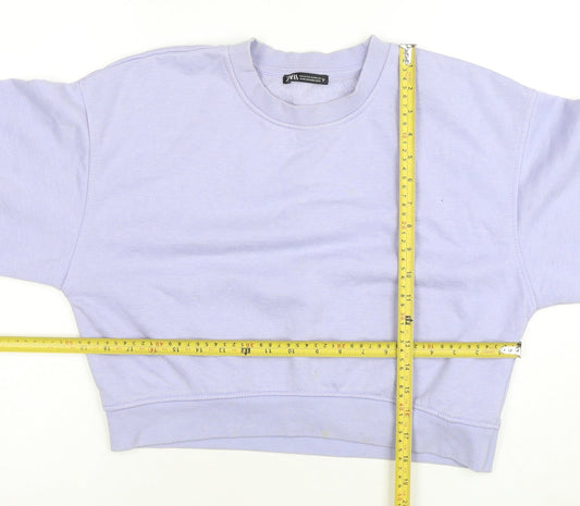 Womens UK Size M Zara Purple Pullover Sweatshirt