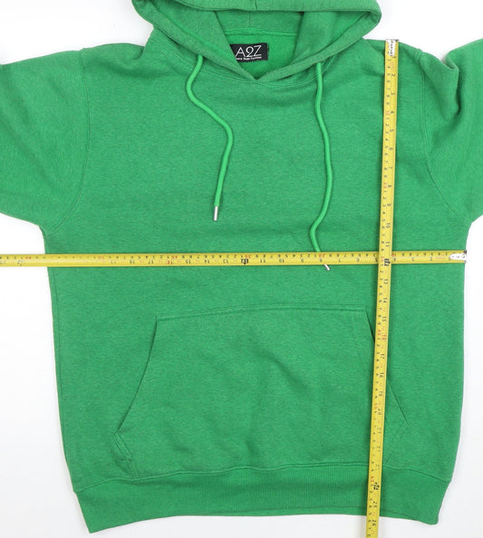 Mens UK Size M A2Z Green Pullover Hoodie