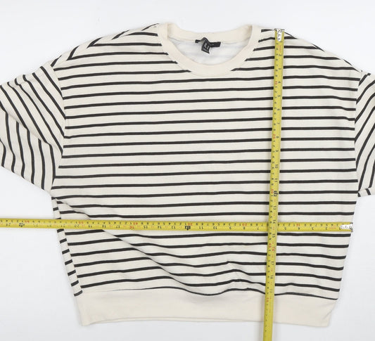 Womens UK Size M New Look Ivory Pullover Sweatshirt