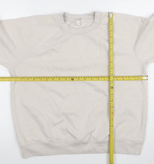 Womens UK Size S H&M Beige Pullover Sweatshirt