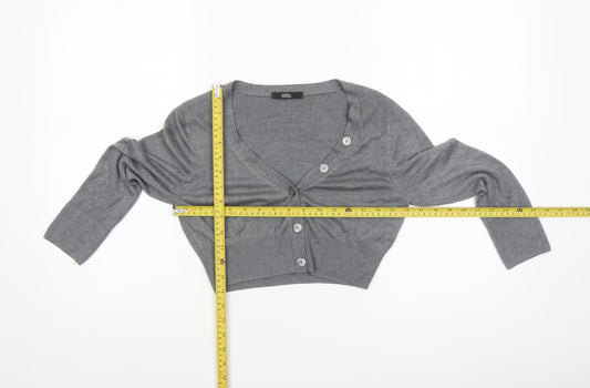 Womens UK Size 8 Marks and Spencer Grey Cardigan Jumper