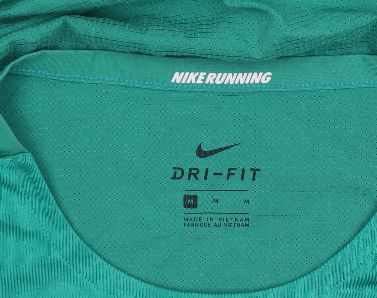 Mens UK Size M Nike Green Running & JoggingGym & Training T-Shirt