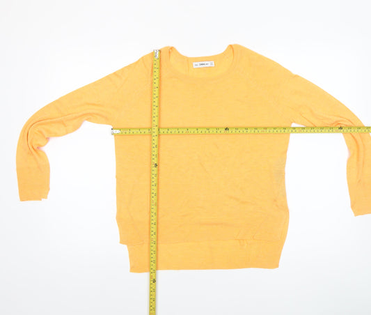 Womens UK Size 8 Zara Yellow Pullover Jumper