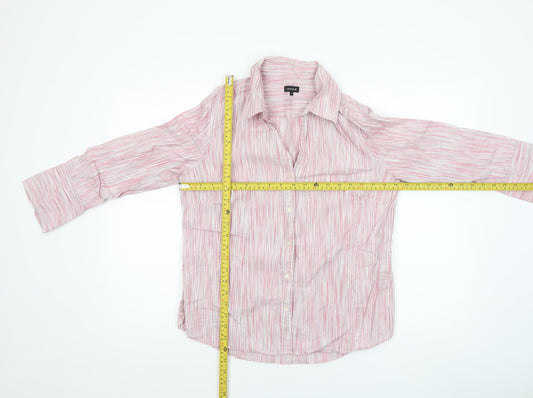 Womens UK Size 14 Jaeger Pink Basic Button-Up