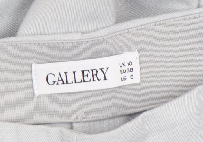 Additional view of Gallery Women’s Grey Slim Fit Stretch Zip Trousers, size UK 10