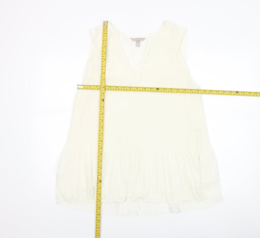 Womens UK Size L H&M Ivory Tunic Blouse