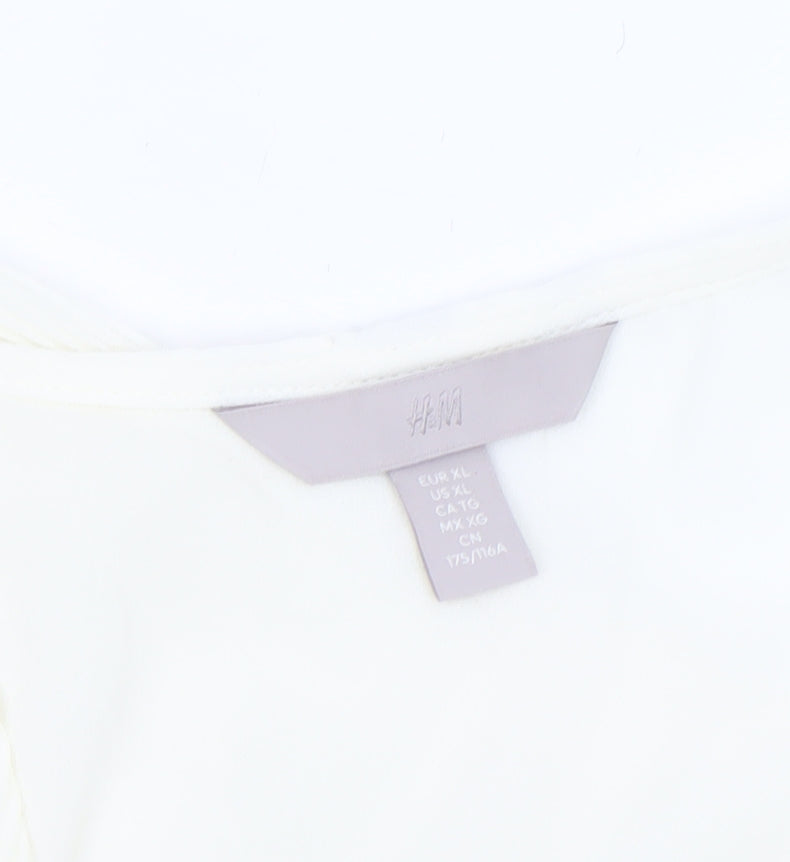 Womens UK Size L H&M Ivory Tunic Blouse