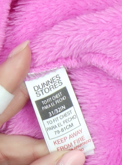 Additional view of Dunnes girls’ pink fleece cat pyjama top 10-11 years long sleeve
