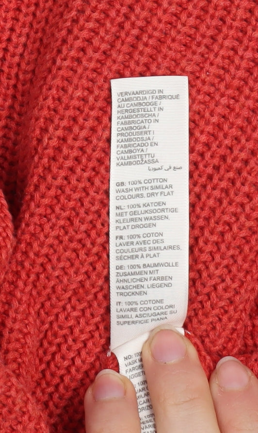 Womens UK Size 8 Fat Face Red Pullover Jumper
