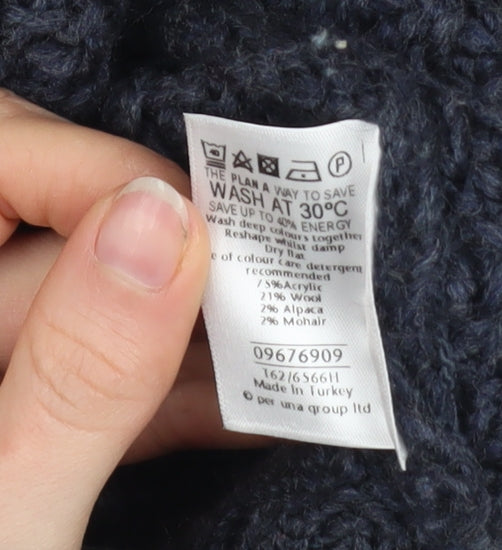 Womens UK Size S Marks and Spencer Blue Cardigan Jumper