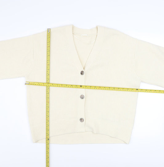Womens UK Size XL GU Ivory Cardigan Jumper