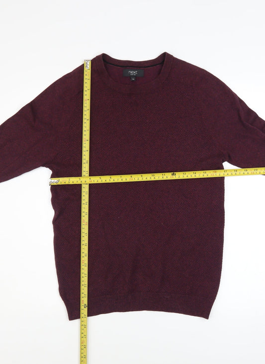 Mens UK Size XS NEXT Red Pullover Jumper